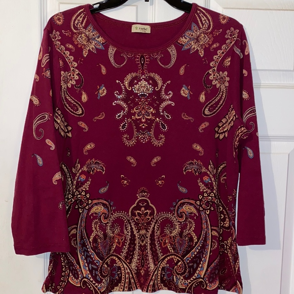 3/$30 Y2K Cactus Club Rhinestone Top - Picture 2 of 5